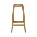 Backless Teak Outdoor Bar Stool