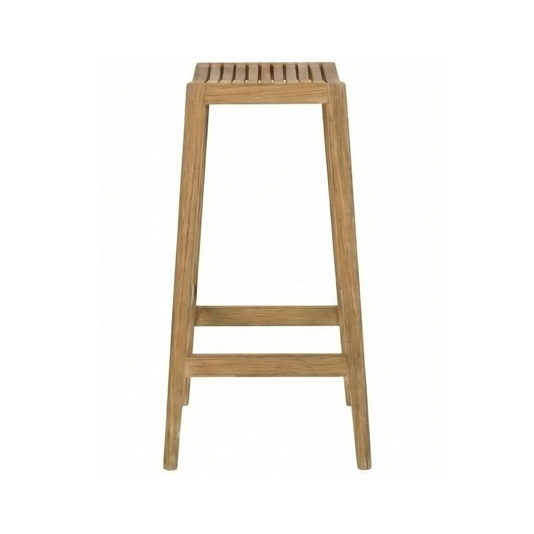 Backless Teak Outdoor Bar Stool