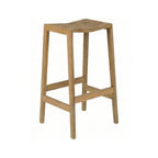 Backless Teak Outdoor Bar Stool