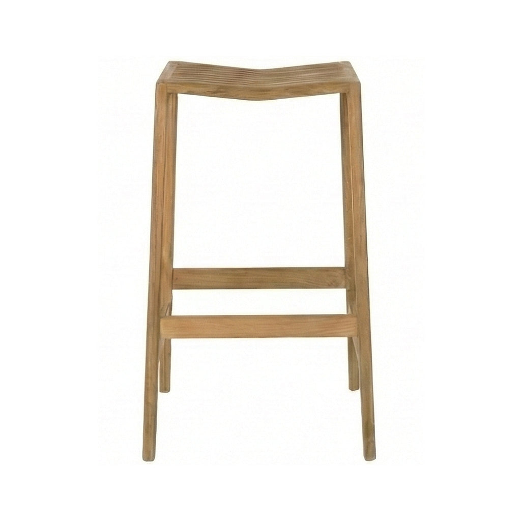 Backless Teak Outdoor Bar Stool