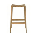 Backless Teak Outdoor Bar Stool