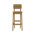 Armless Teak Outdoor Bar Stool