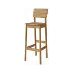 Armless Teak Outdoor Bar Stool