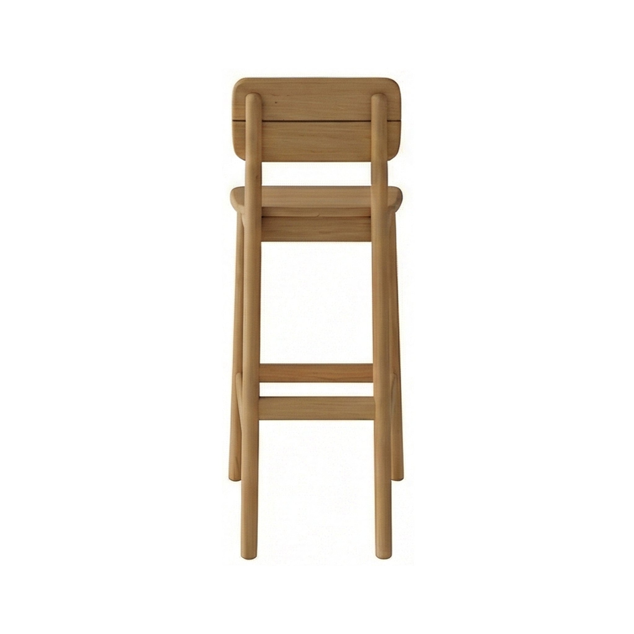 Armless Teak Outdoor Bar Stool