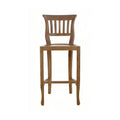 Armless Teak Outdoor Bar Stool