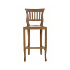 Armless Teak Outdoor Bar Stool