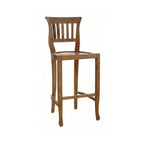 Armless Teak Outdoor Bar Stool