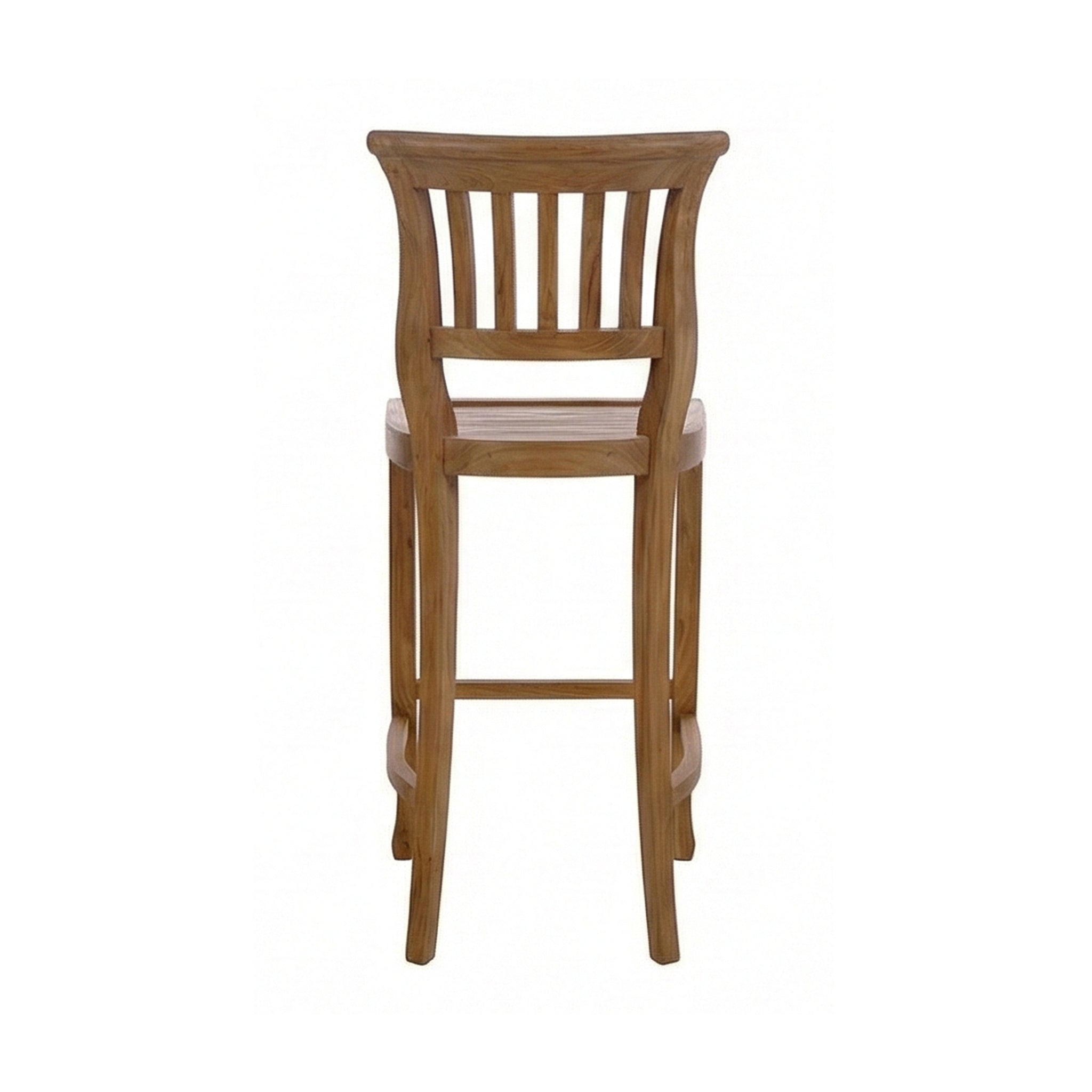 Armless Teak Outdoor Bar Stool