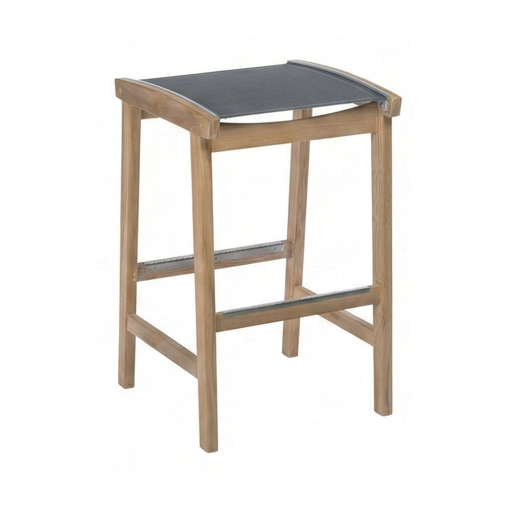 Backless Teak Outdoor Bar Stool