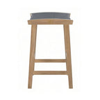 Backless Teak Outdoor Bar Stool
