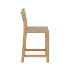 Armless Teak Outdoor Bar Stool