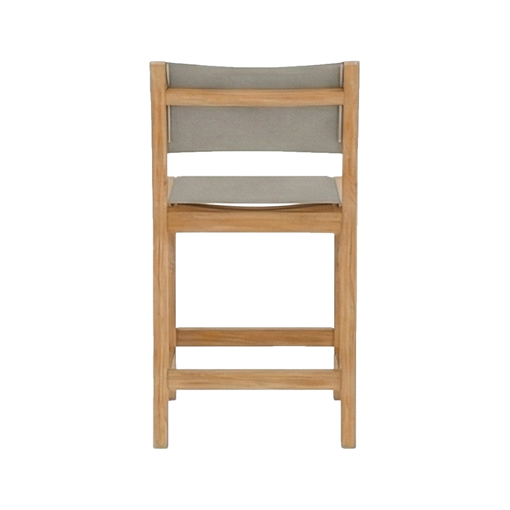 Armless Teak Outdoor Bar Stool