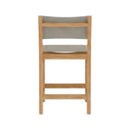 Armless Teak Outdoor Bar Stool