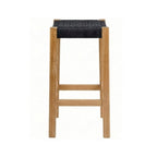 Backless Teak Outdoor Bar Stool