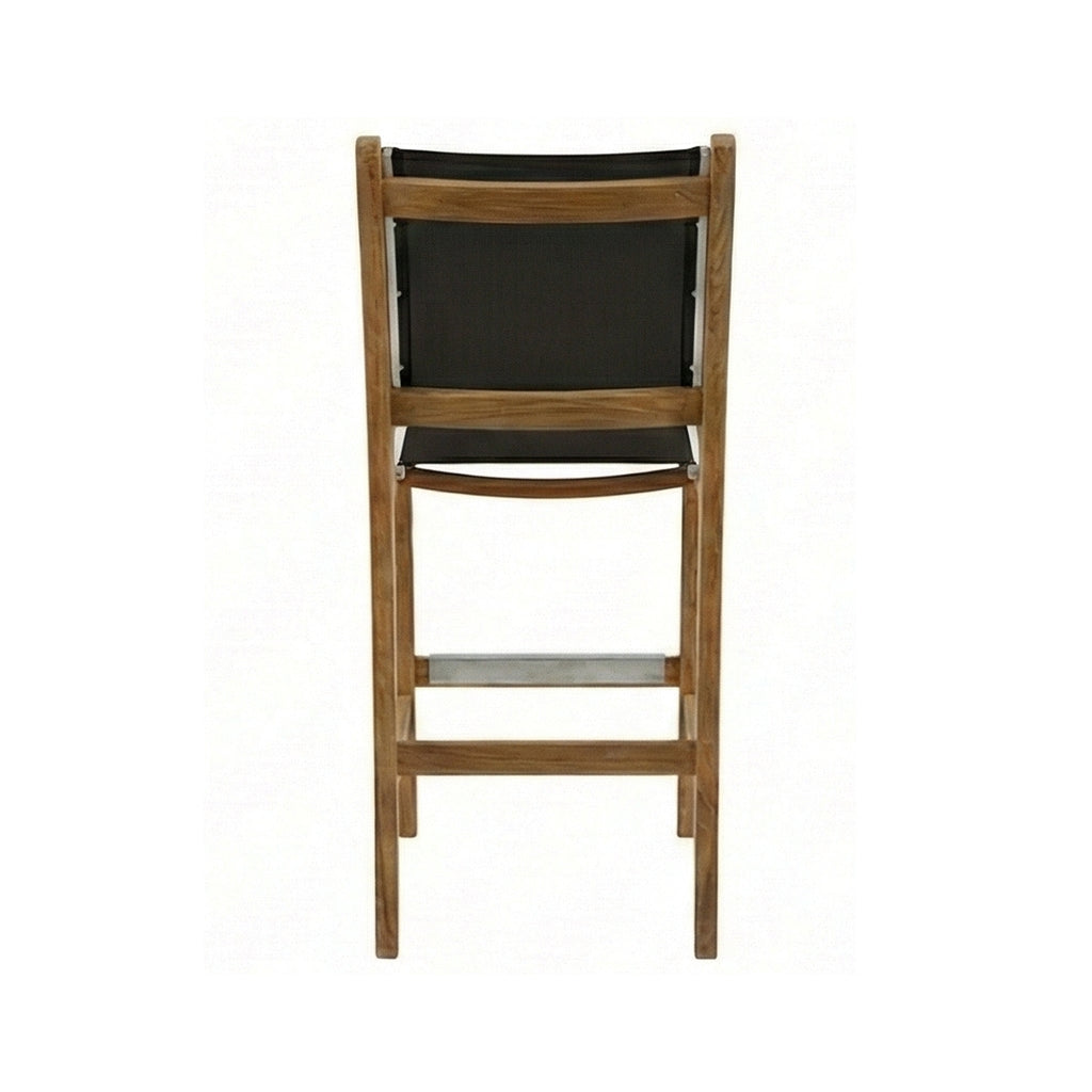 Armless Teak Outdoor Bar Stool