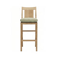 Armless Teak Outdoor Bar Stool