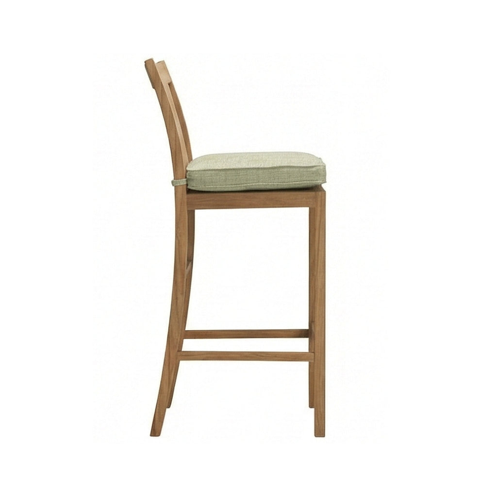 Armless Teak Outdoor Bar Stool