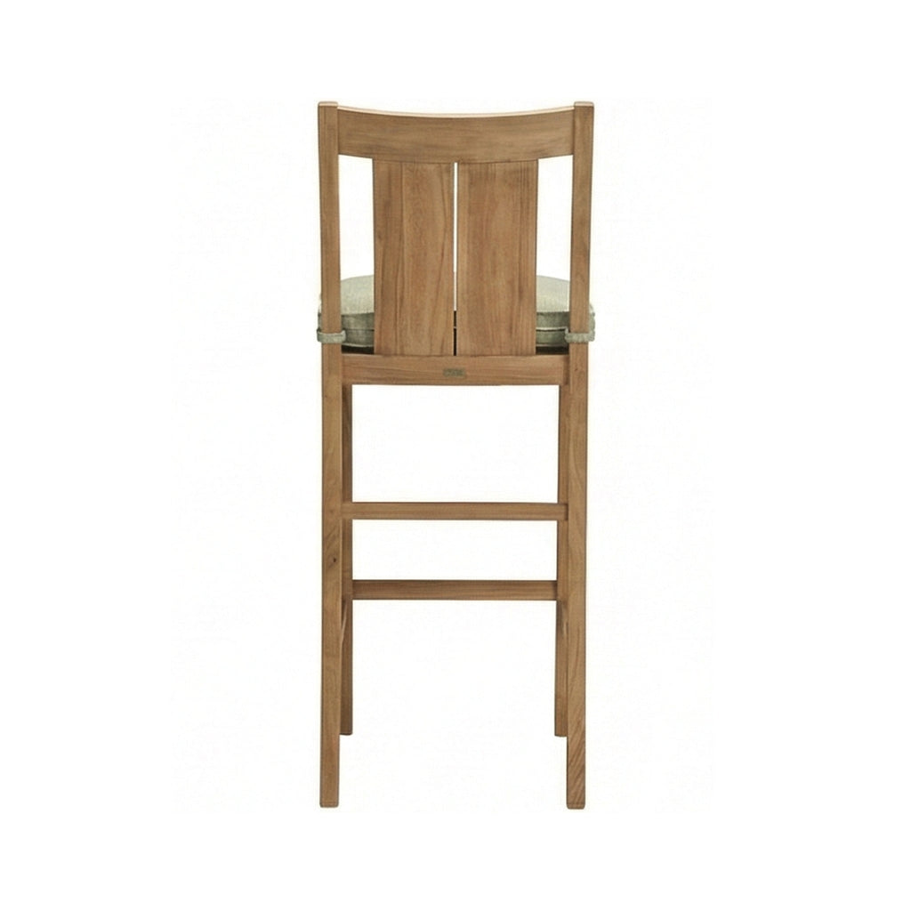 Armless Teak Outdoor Bar Stool