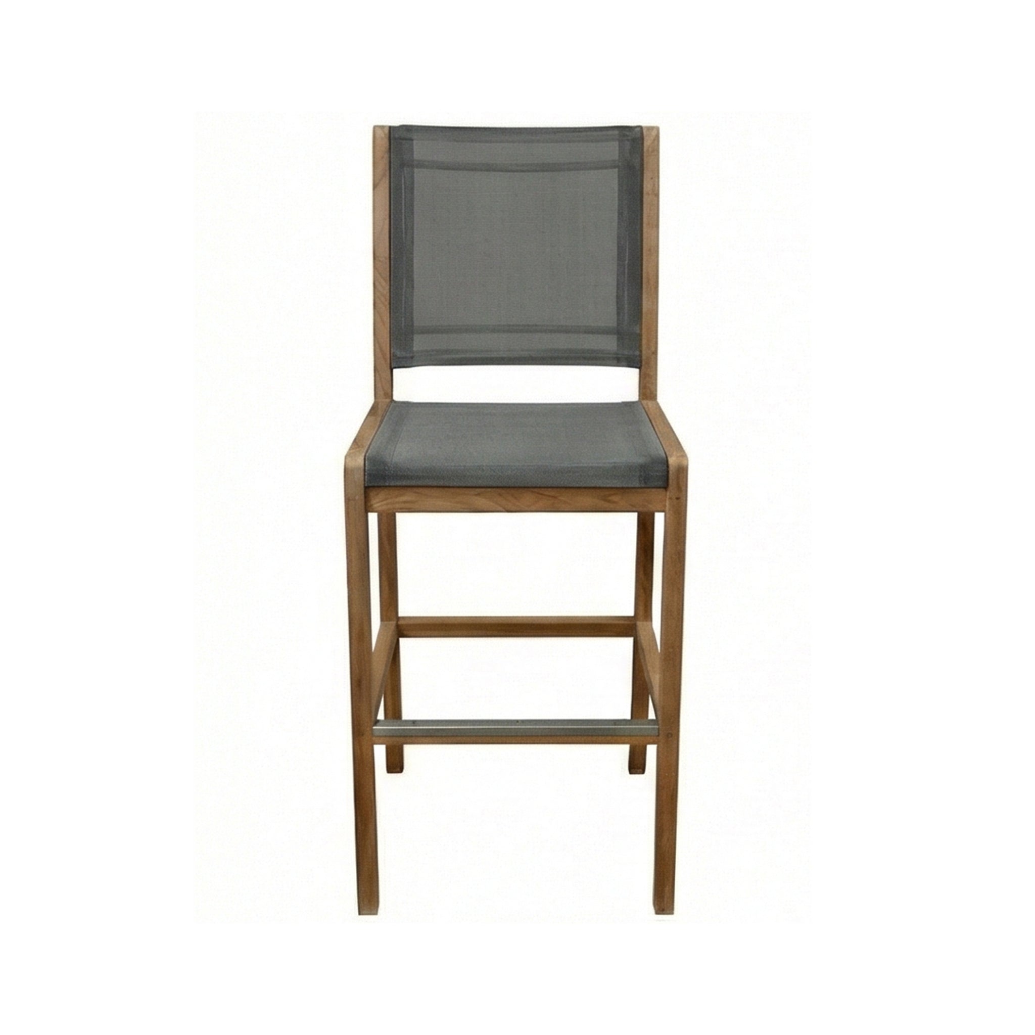Armless Teak Outdoor Bar Stool