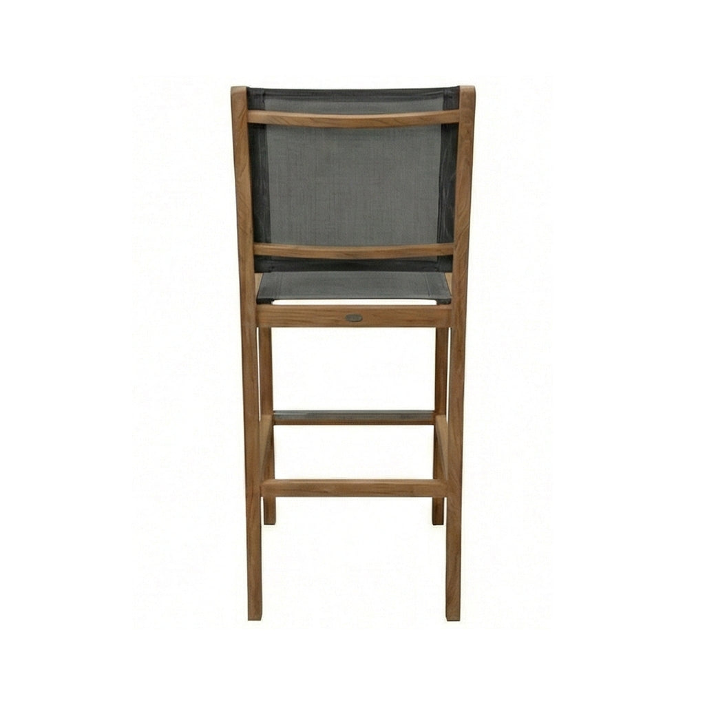 Armless Teak Outdoor Bar Stool