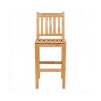 Armless Teak Outdoor Bar Stool