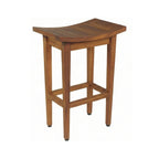 Backless Teak Outdoor Bar Stool