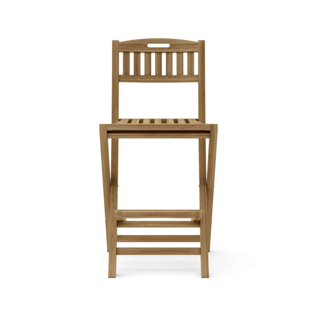 Folding Armless Teak Outdoor Bar Stool