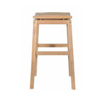 Backless Teak Outdoor Bar Stool