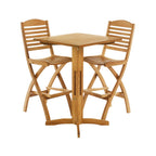 Folding Armless Teak Outdoor Bar Stool