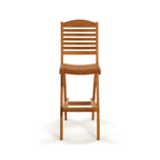 Folding Armless Teak Outdoor Bar Stool