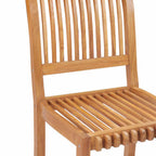 Armless Teak Outdoor Bar Stool