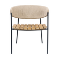 Chair With Teak Seat And Rush Webbing