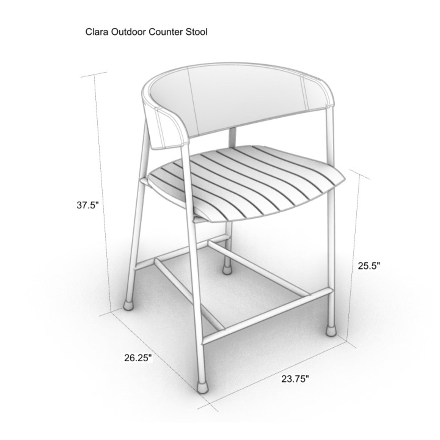 Stool with Teak Seat and Rush Weaving Backrest