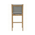 Armless Teak Outdoor Bar Stool