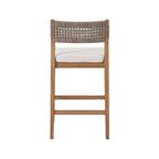 Upholstered Teak Outdoor Bar Stool