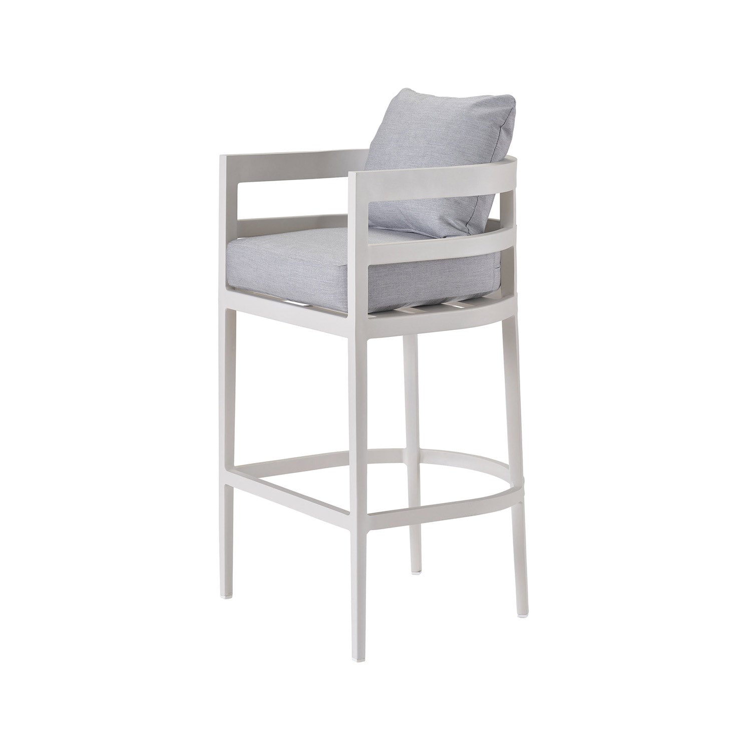 Upholstered Teak Outdoor Bar Stool