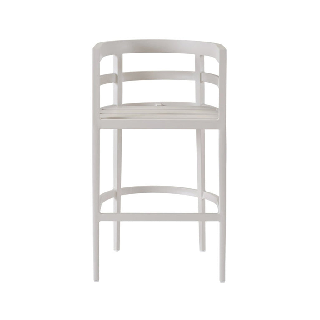 Upholstered Teak Outdoor Bar Stool