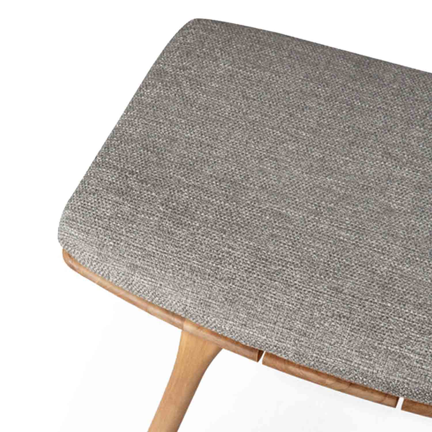 Polsterter Rückenloser Teak-Außenbar- und Hocker