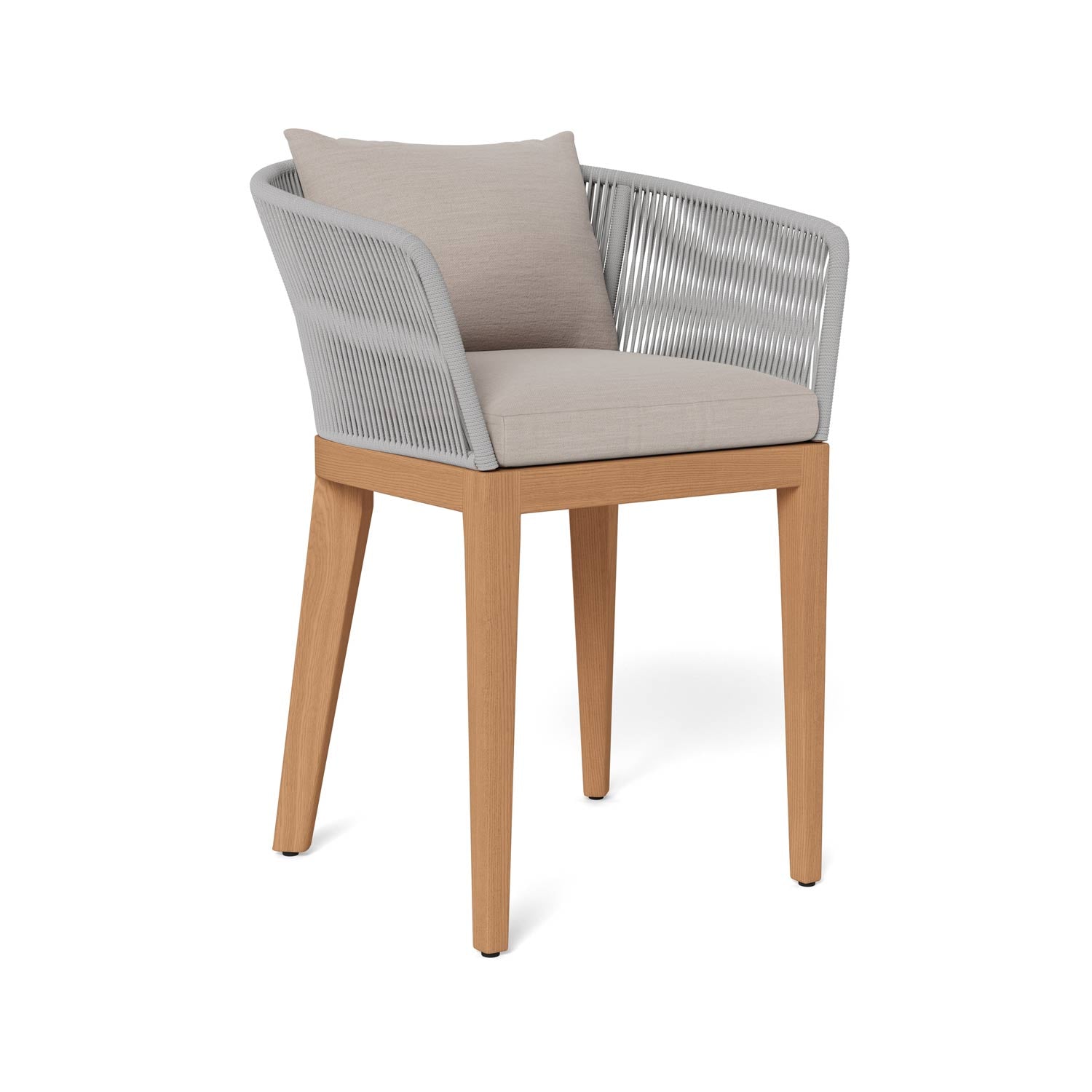 Upholstered Teak Outdoor Bar Stool