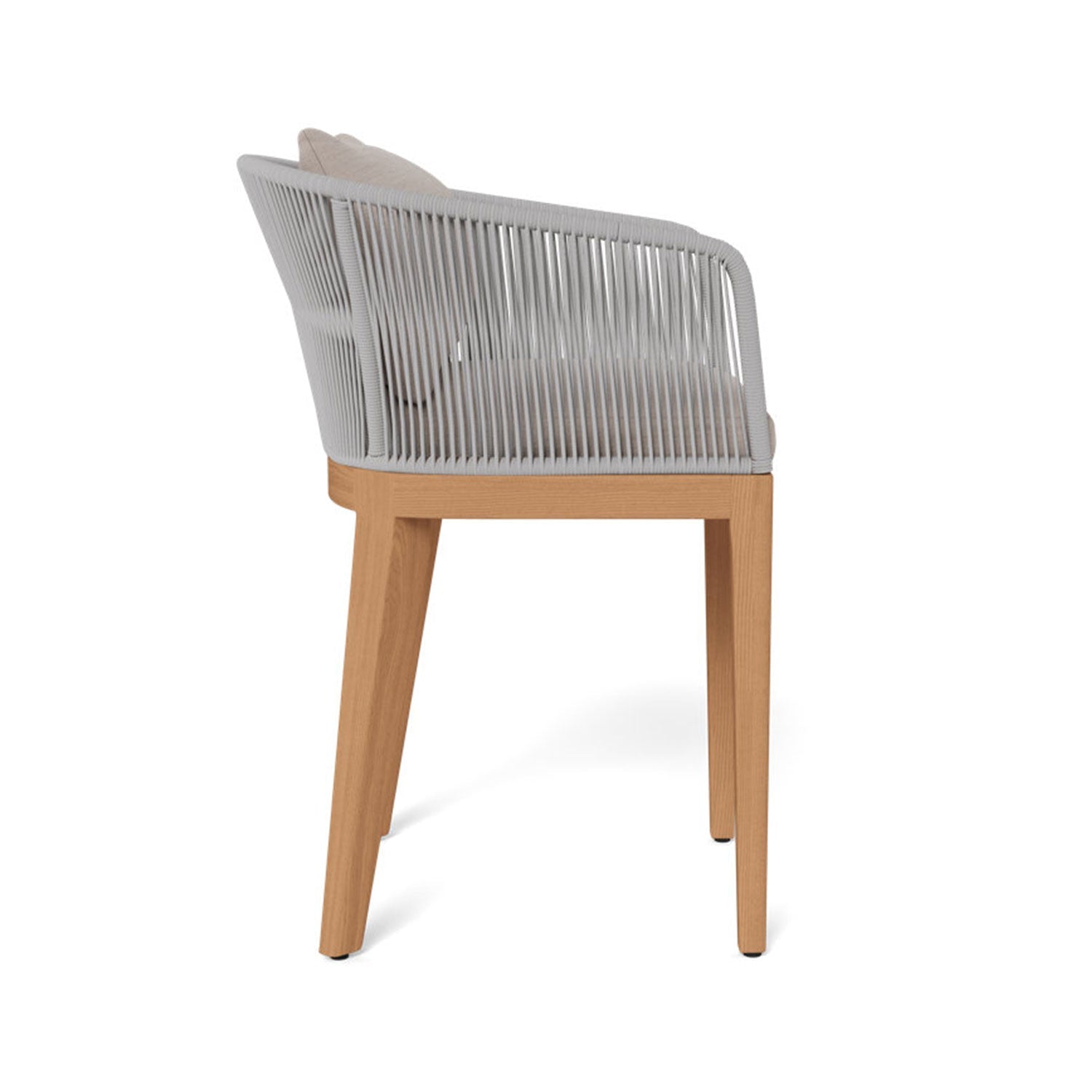 Upholstered Teak Outdoor Bar Stool
