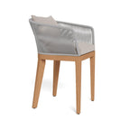 Upholstered Teak Outdoor Bar Stool