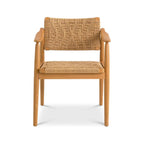 Teak Woven Rope Outdoor Dining Chair with Cushion