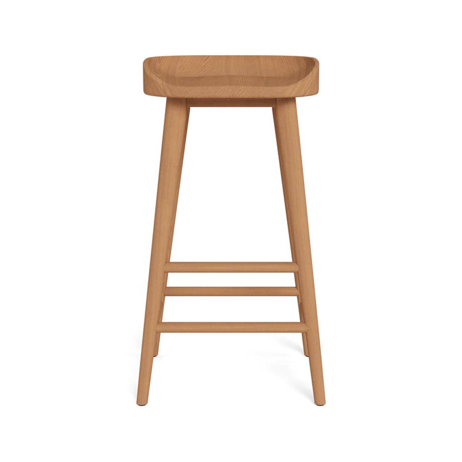 Backless Teak Outdoor Bar Stool