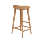 Backless Teak Outdoor Bar Stool