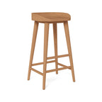 Backless Teak Outdoor Bar Stool