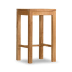 Backless Teak Outdoor Bar Stool