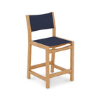 Armless Teak Outdoor Bar Stool