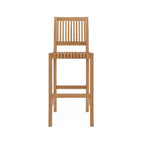 Armless Teak Outdoor Bar Stool