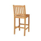 Armless Teak Outdoor Bar Stool
