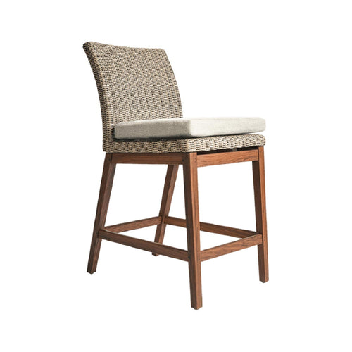 Armless Teak Outdoor Bar Stool